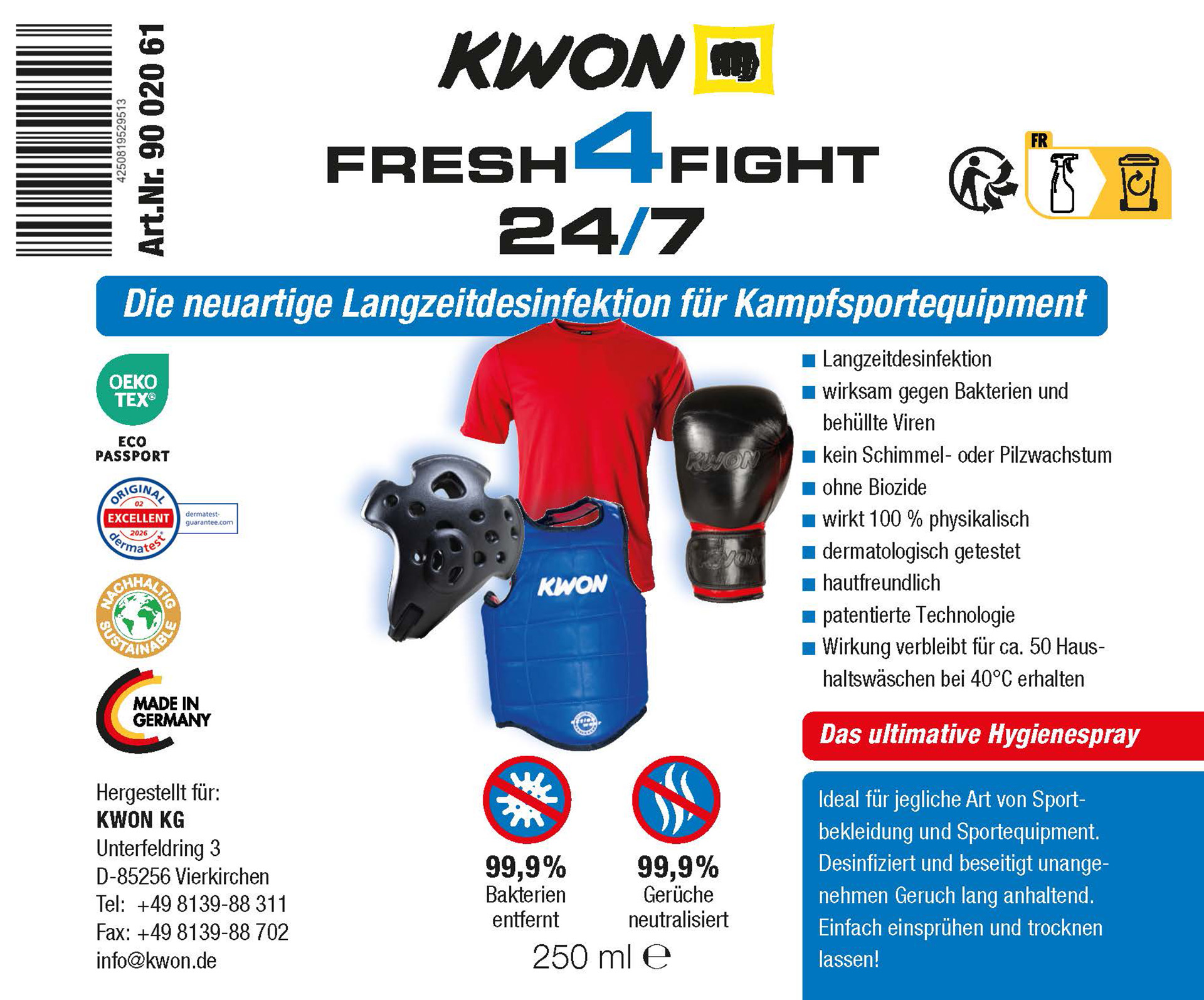 Fresh4Fight – Disinfettante a lunga durata 250 ml