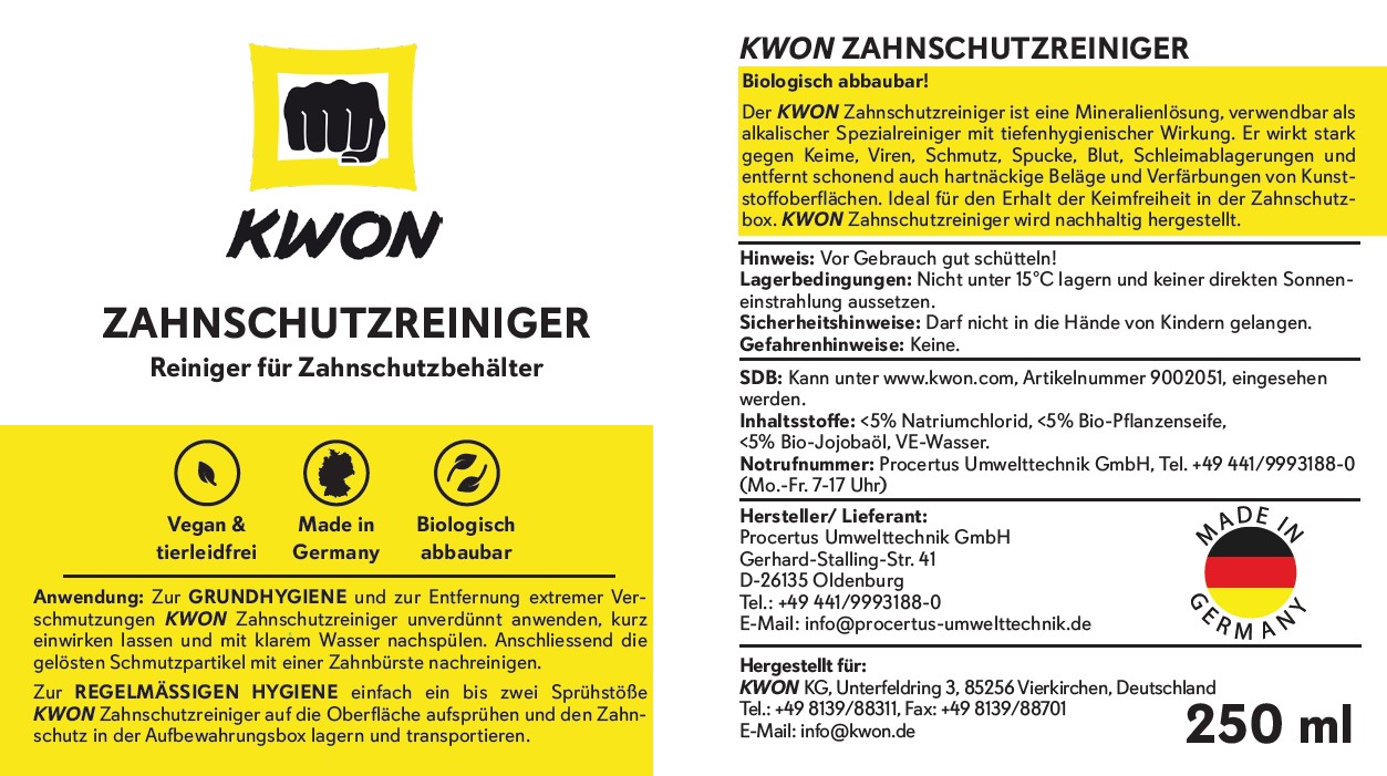 Detergente per protezioni dentali