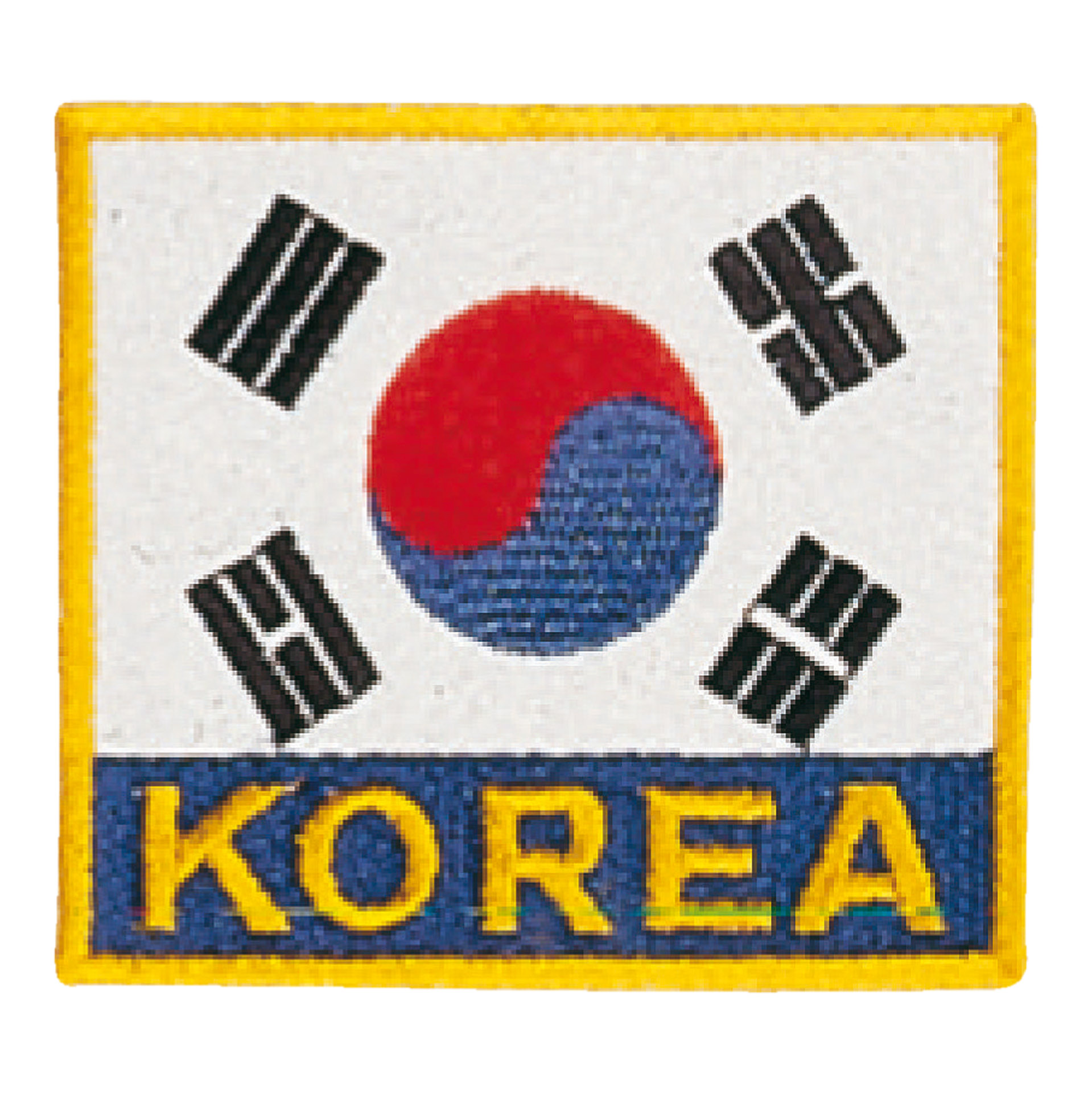Stemma Bandiera Corea con scritta Korea