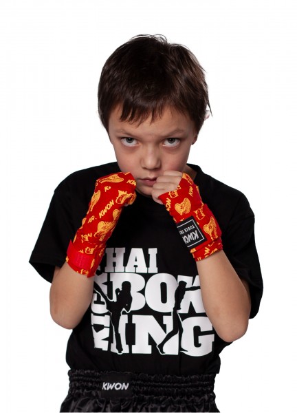 Fascie per bambini Boxe Cobra non elastica 1,5 m, rossa