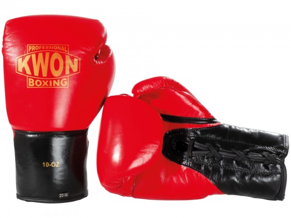 Guantoni da Boxe con i lacci Tournament Rossi